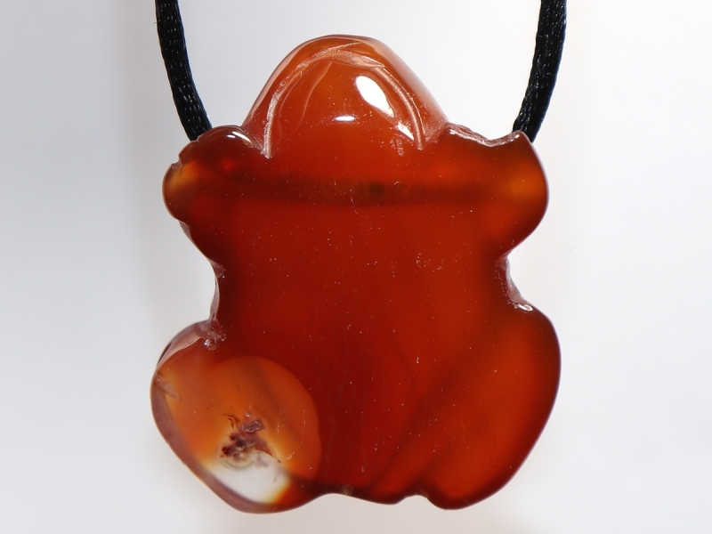 carnelian with cord or silver 925
