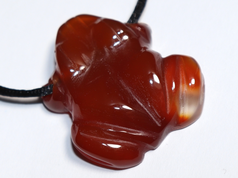 carnelian with cord or silver 925