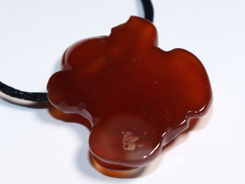 carnelian with cord or silver 925