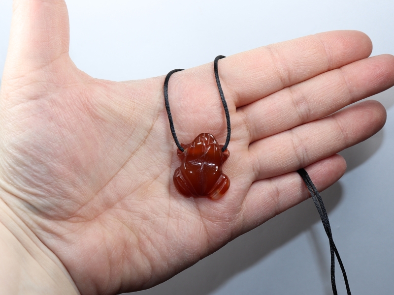 carnelian with cord or silver 925
