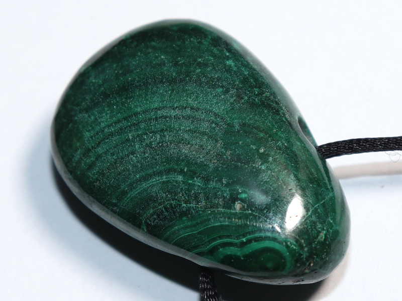 malachite with cord or silver 925