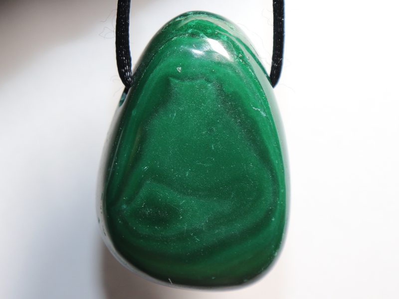 malachite with cord or silver 925