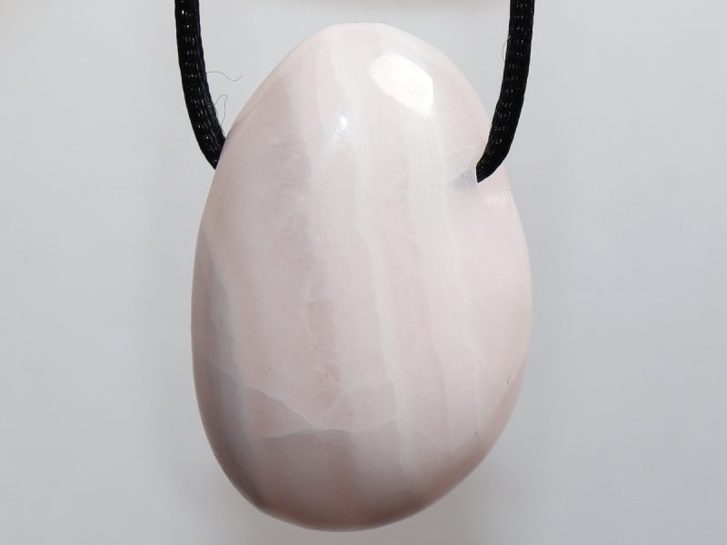 mangano calcite with cord or silver 925