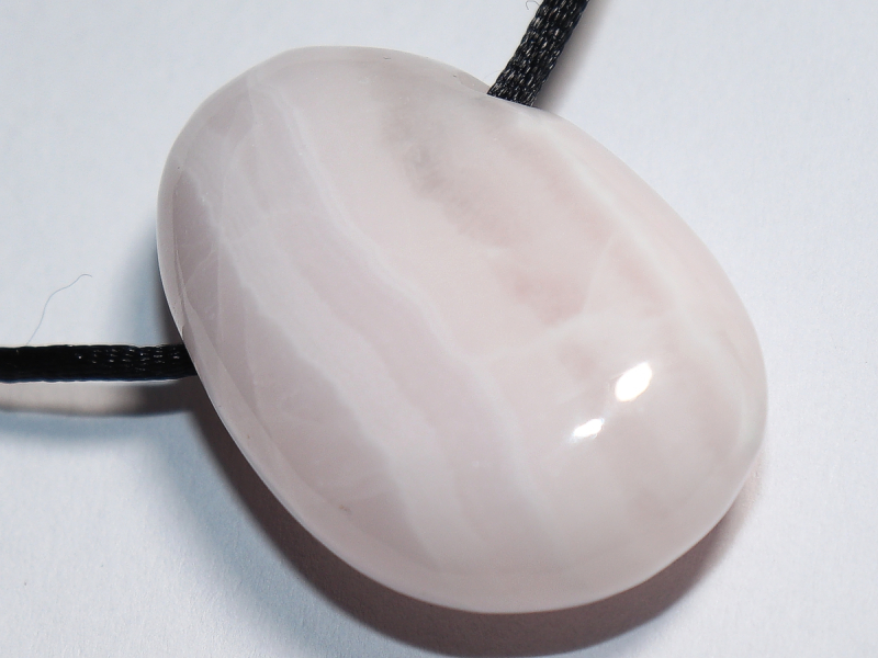 mangano calcite with cord or silver 925
