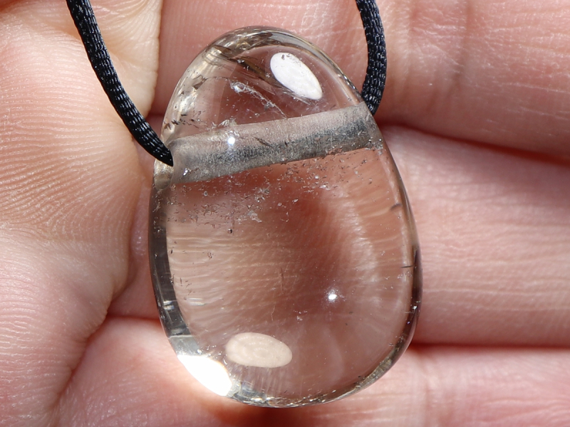 Rauchquarz mit Band oder Silber 925