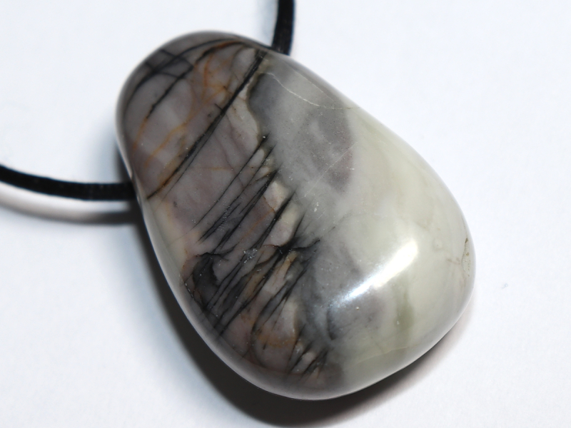 Picasso marble with cord or silver 925