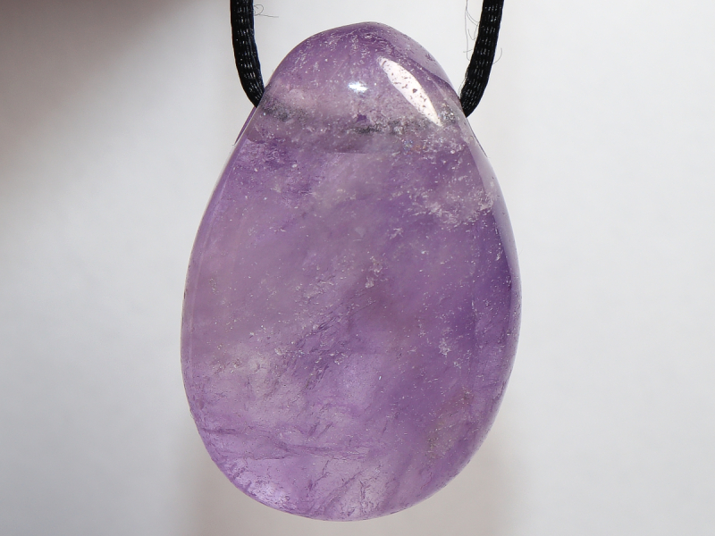 amethyst with cord or silver 925