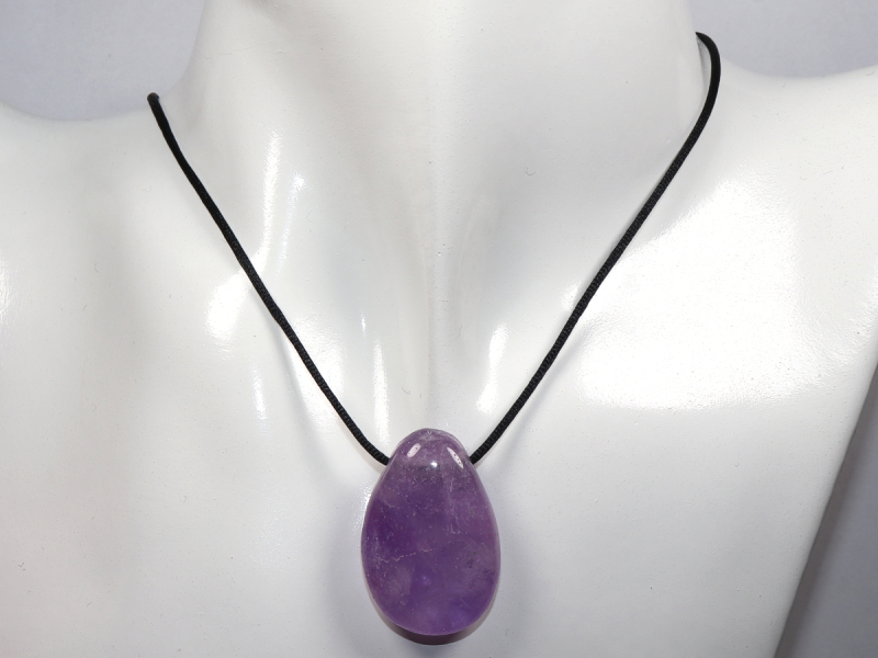 amethyst with cord or silver 925
