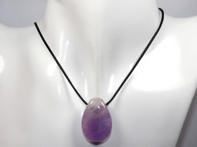 amethyst with cord or silver 925