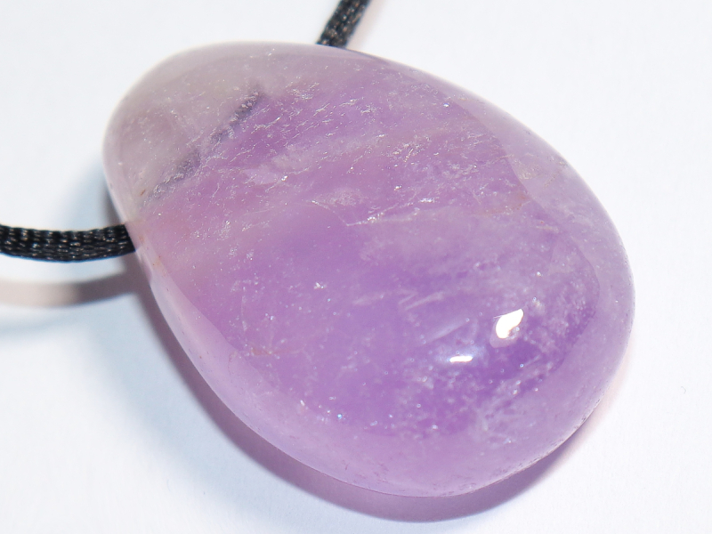 amethyst with cord or silver 925