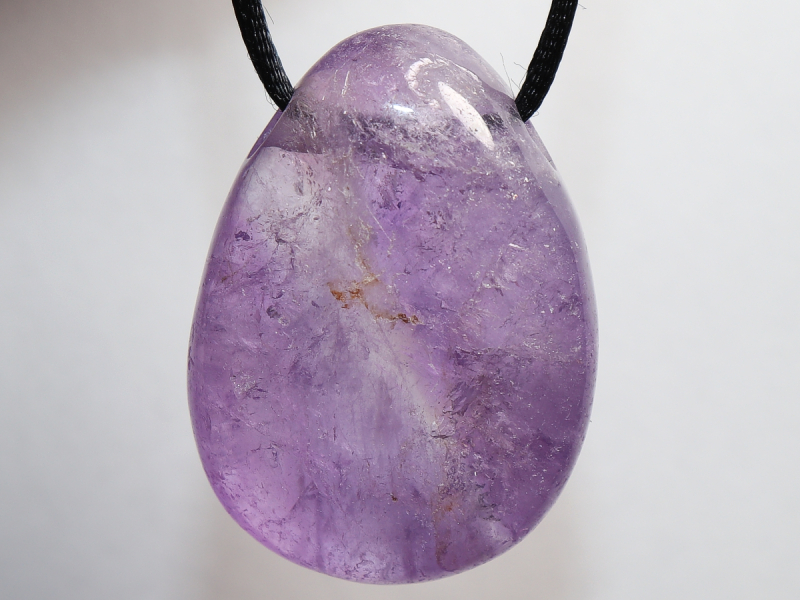 amethyst with cord or silver 925