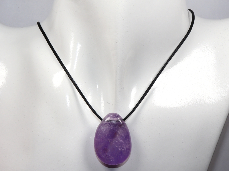 amethyst with cord or silver 925