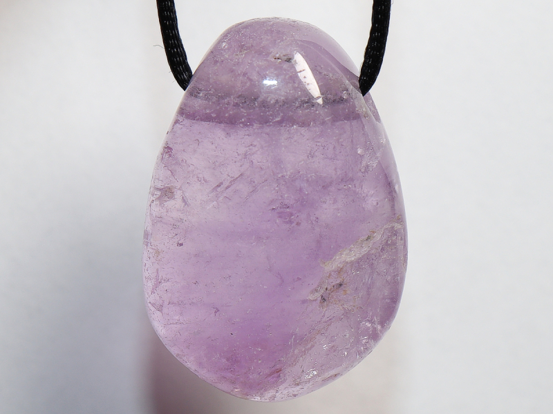 amethyst with cord or silver 925