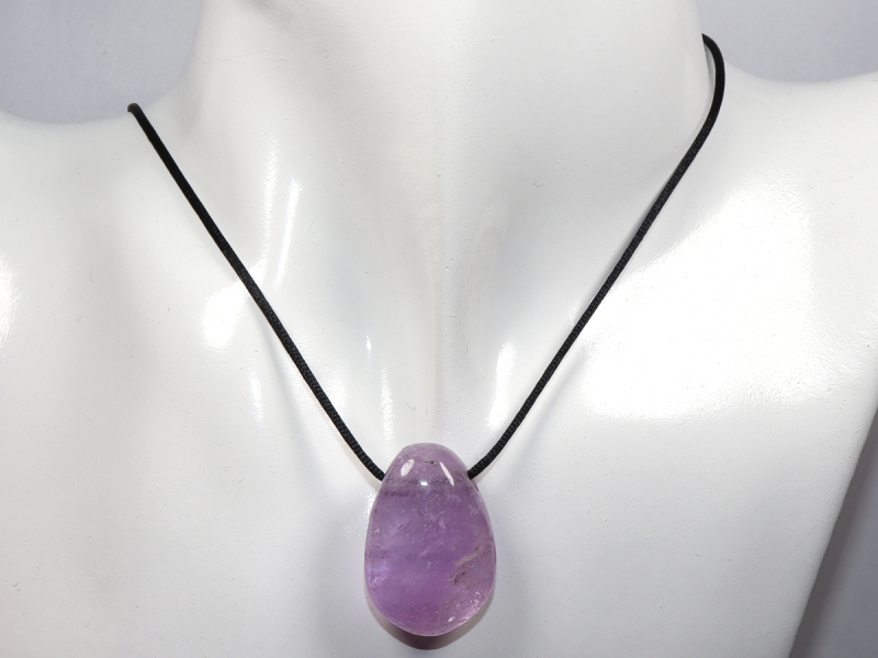 amethyst with cord or silver 925