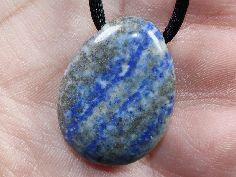 lapis lazuli with cord or silver 925