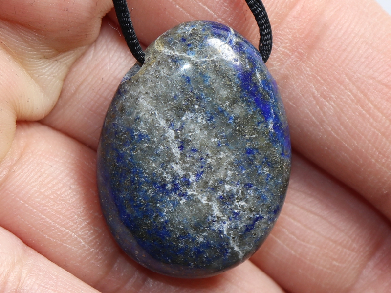 lapis lazuli with cord or silver 925