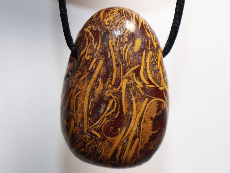 snake jasper with cord or silver 925