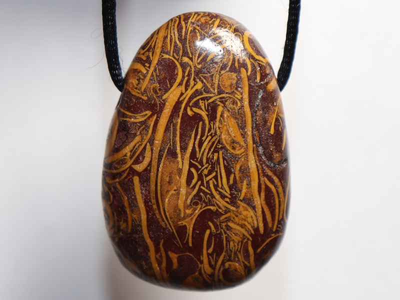 snake jasper with cord or silver 925