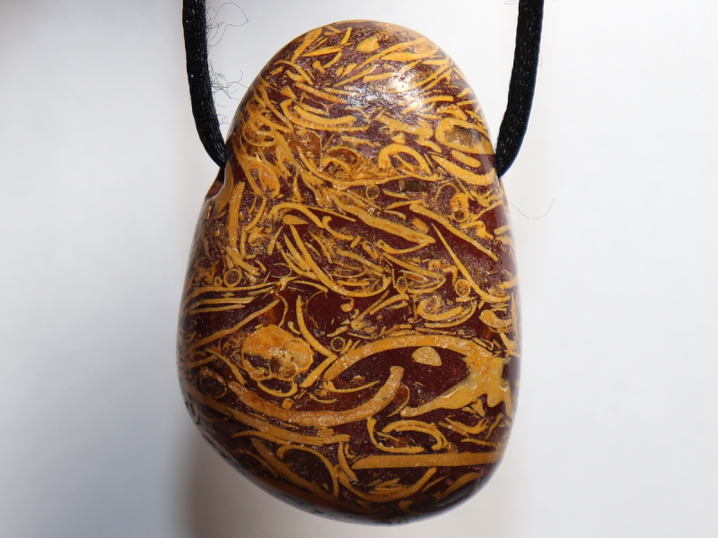 snake jasper with cord or silver 925
