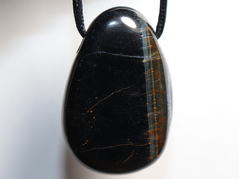 Falkenauge mit Tigerauge mit Band oder Silber 925