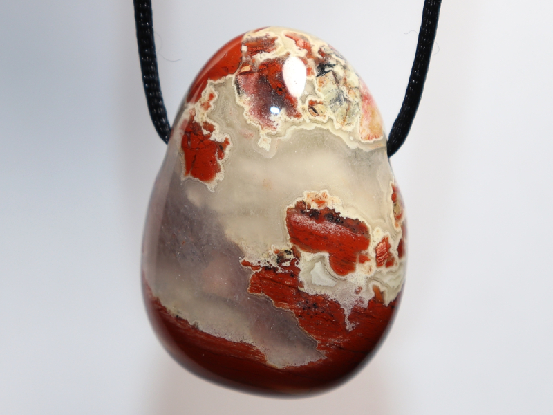 brecciated jasper with cord or silver 925