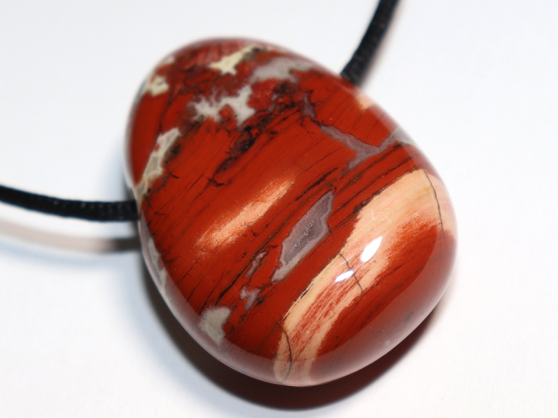 brecciated jasper with cord or silver 925
