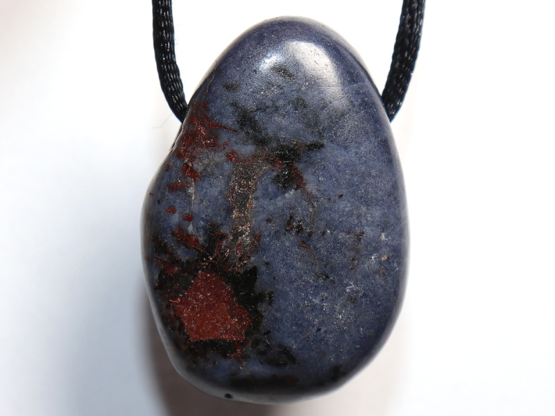 sapphire with ruby with cord or silver 925