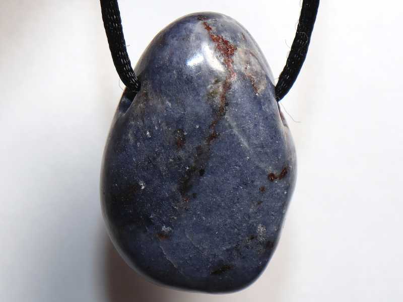 sapphire with ruby with cord or silver 925