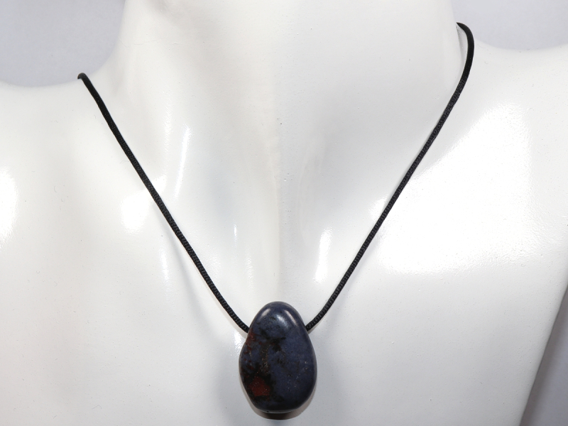 sapphire with ruby with cord or silver 925