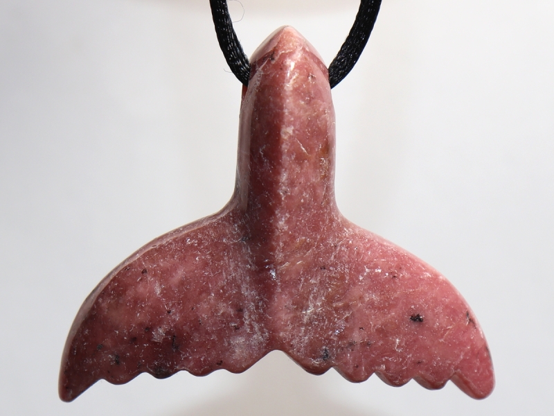 rhodonite with cord or silver 925
