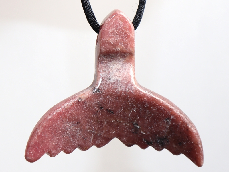 rhodonite with cord or silver 925