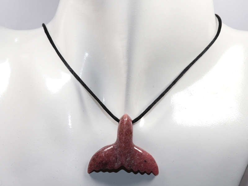 rhodonite with cord or silver 925