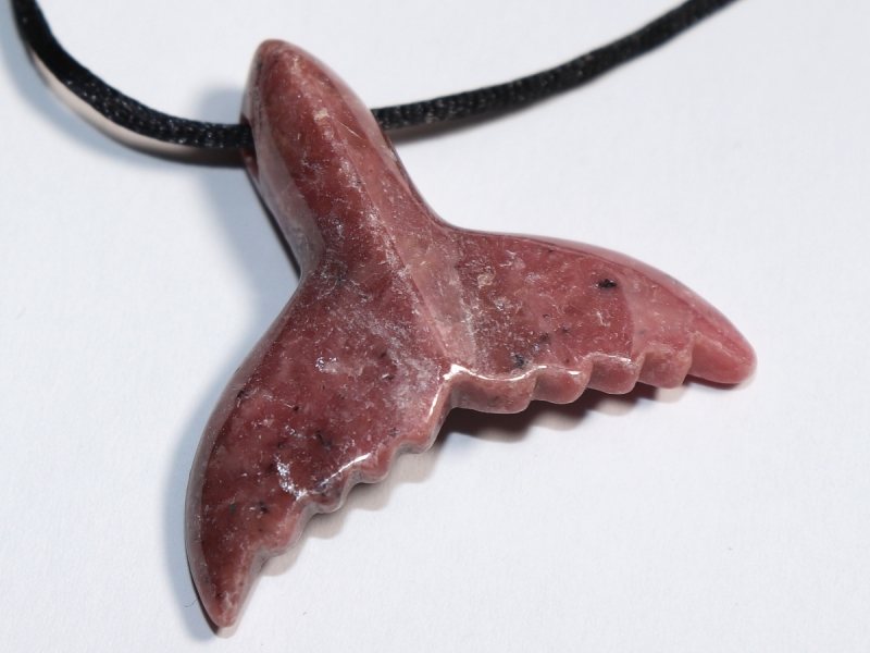 rhodonite with cord or silver 925