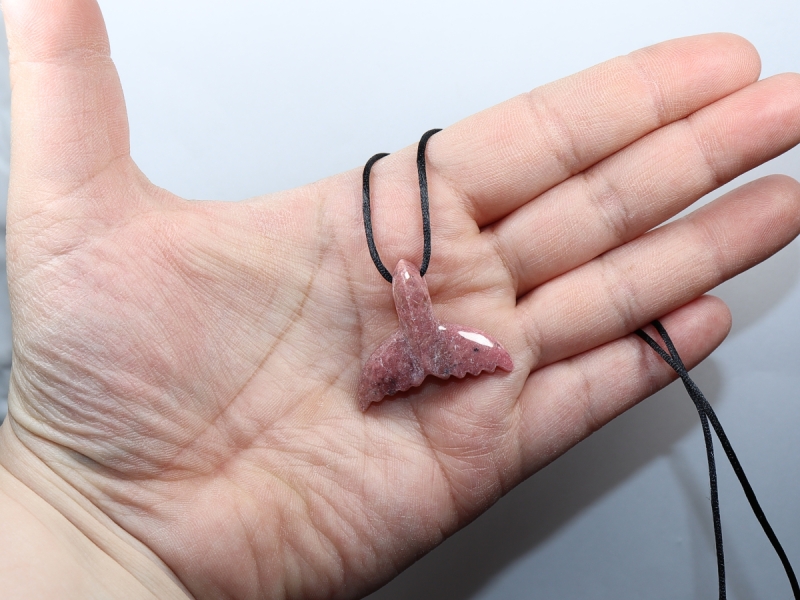 rhodonite with cord or silver 925