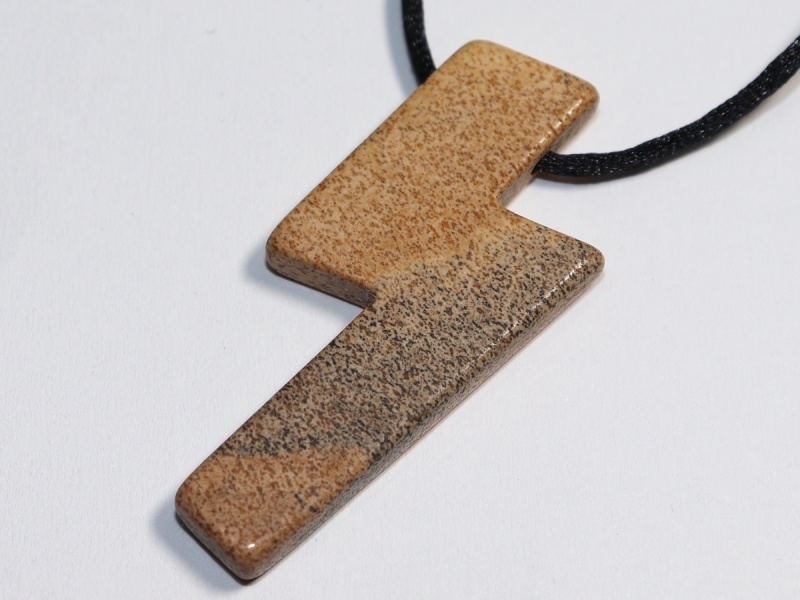 picture jasper with cord or silver 925