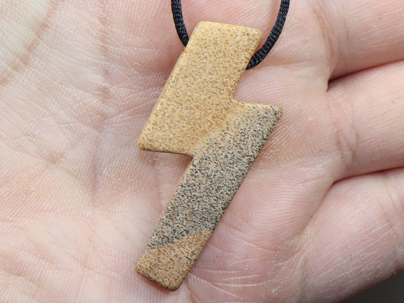 picture jasper with cord or silver 925