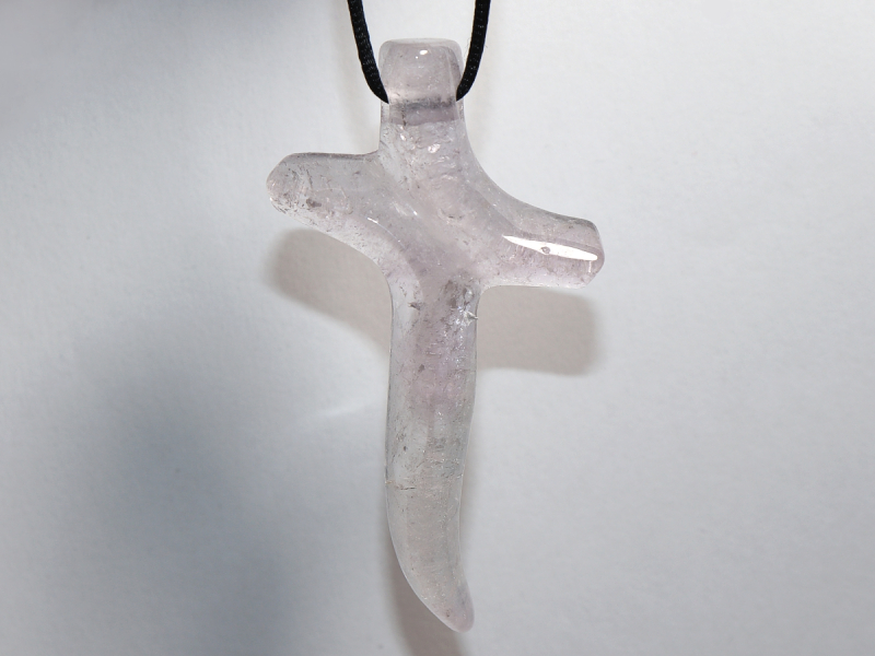 amethyst with cord or silver 925