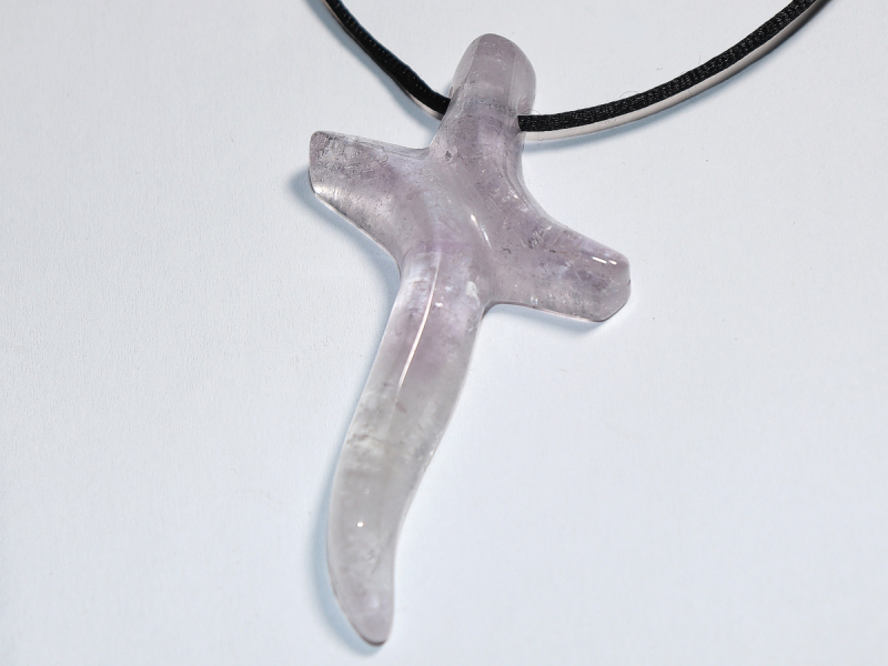 amethyst with cord or silver 925