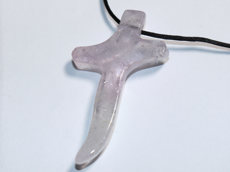 amethyst with cord or silver 925
