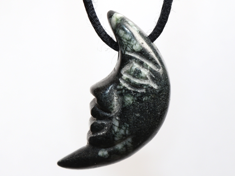 chrysanthemum stone with cord or silver 925