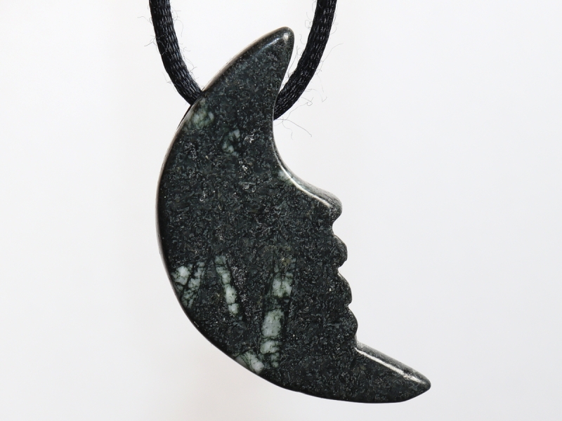 chrysanthemum stone with cord or silver 925