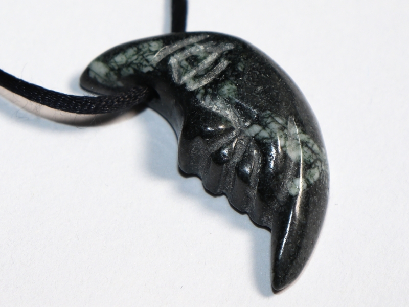 chrysanthemum stone with cord or silver 925