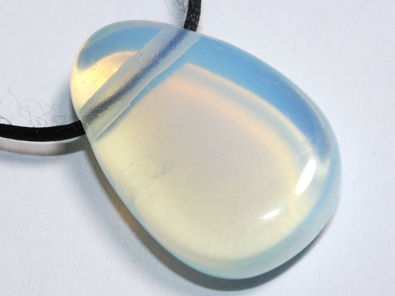 opal glass with cord or silver 925