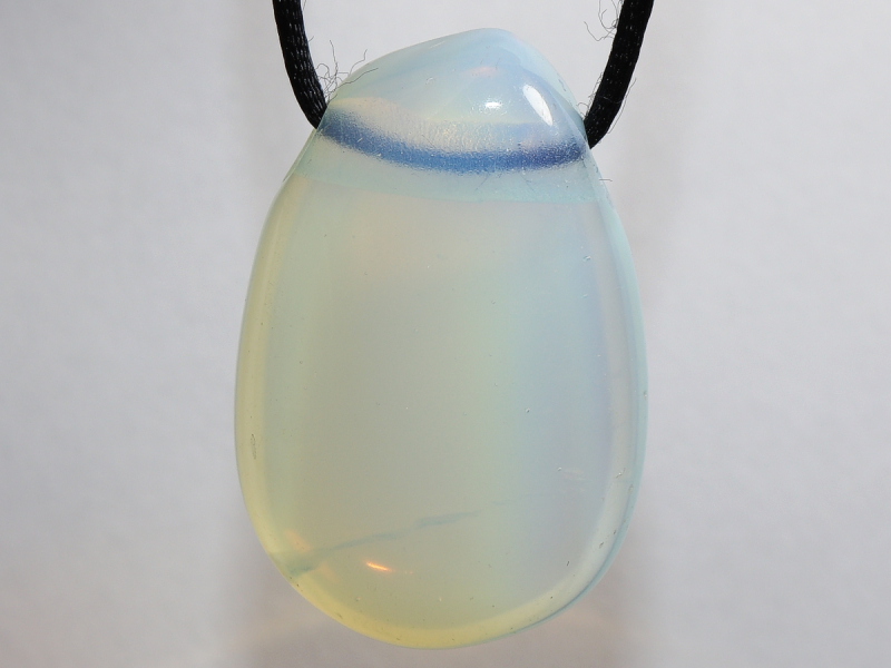 opal glass with cord or silver 925