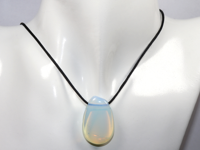 opal glass with cord or silver 925