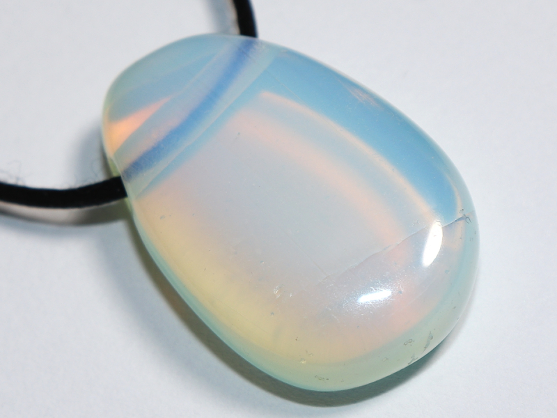opal glass with cord or silver 925