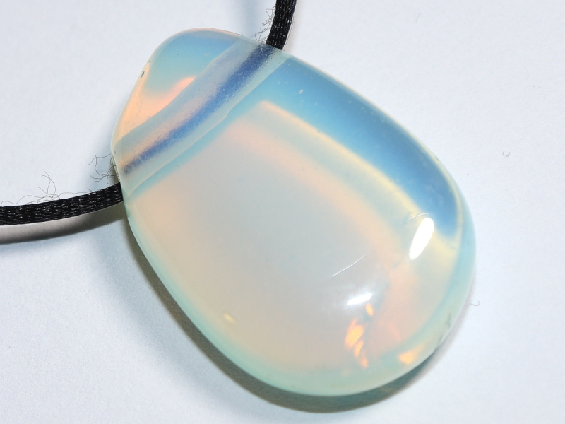 opal glass with cord or silver 925