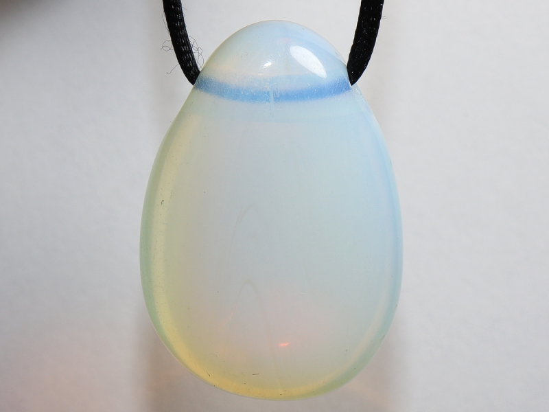 opal glass with cord or silver 925