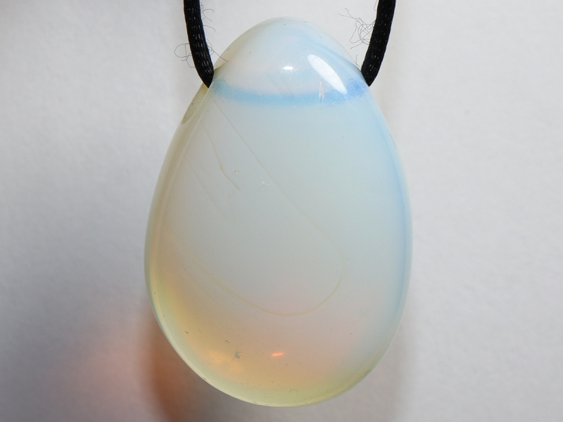 opal glass with cord or silver 925