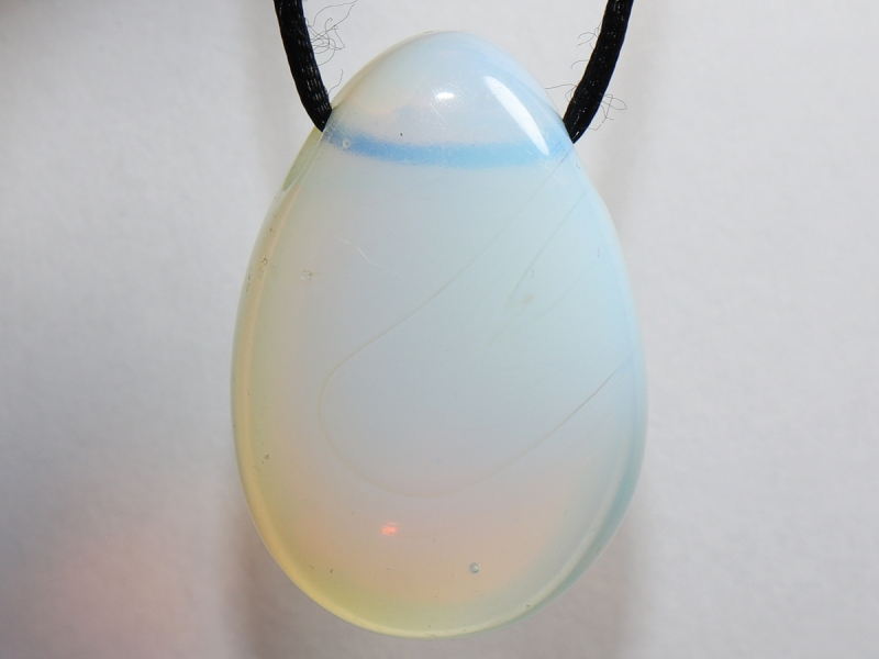 opal glass with cord or silver 925